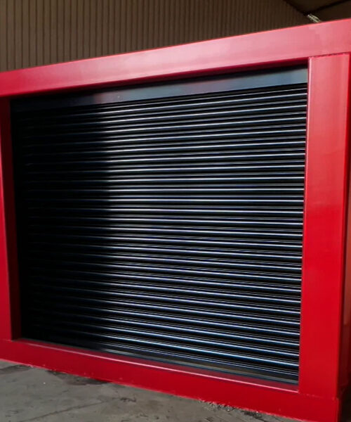 6ft Bespoke Roller Shuttered Shipping Container | Secure Motorized Coiling Door