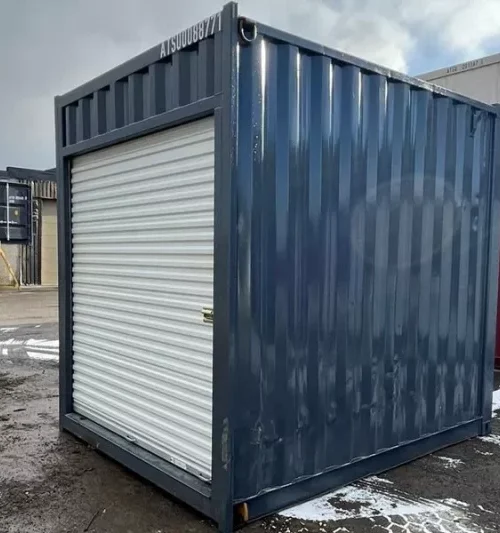 10′ Hc Used Container with Rollup Door
