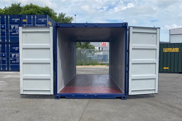 20ft-tunnel-blue-1 (1) 20Ft X 8Ft Tunnel Container (Double End Door) One Trip