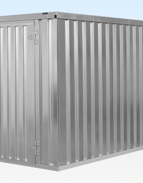 4m x 2.1m Flat Pack Container Store – Galvanised