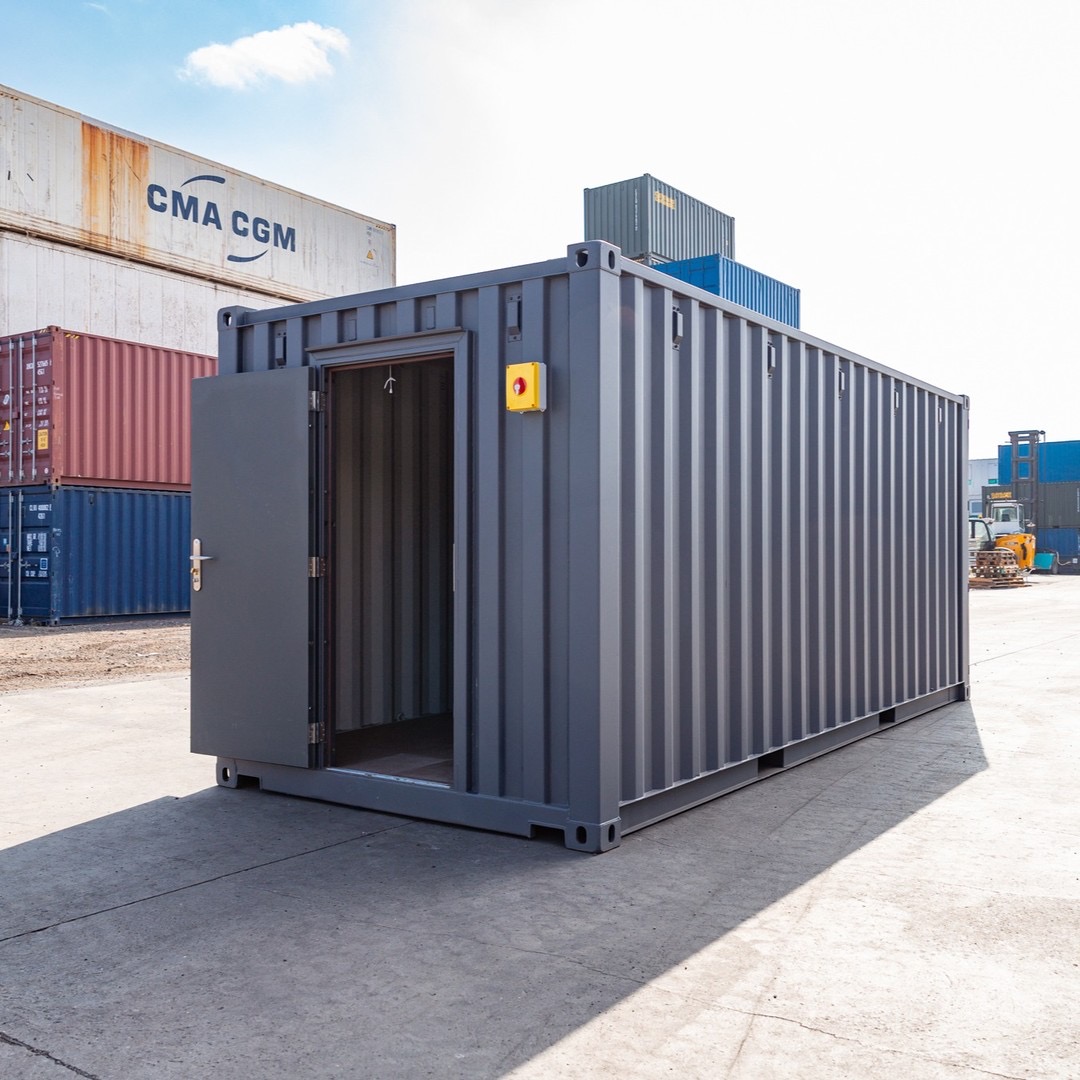 Enhanced 20ft Standard Shipping Container – Grey Finish - Image 2