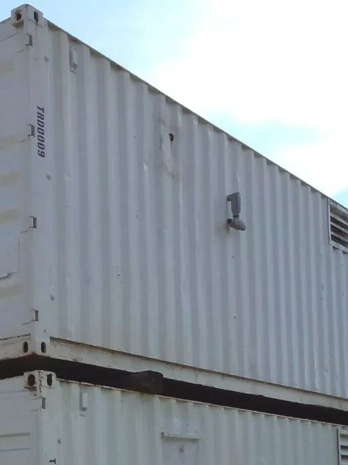 40 ft Container Shop – Climate Controlled Office + Inventory Storage Racking